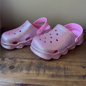 Sparkly Pink Kids Clogs